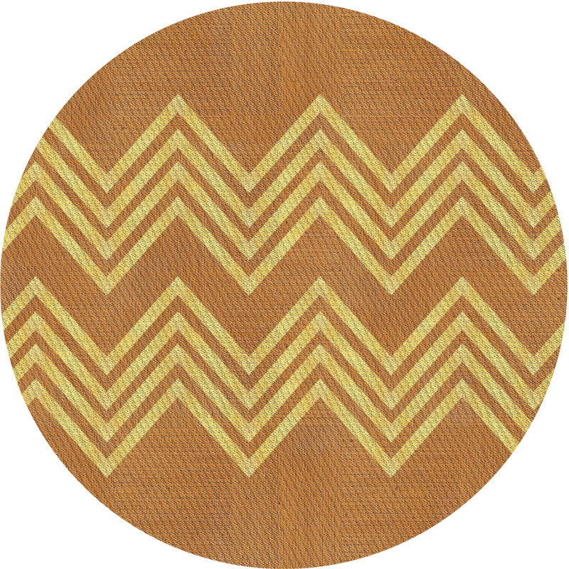 Tapis beige Ziv, Rond 6 pi