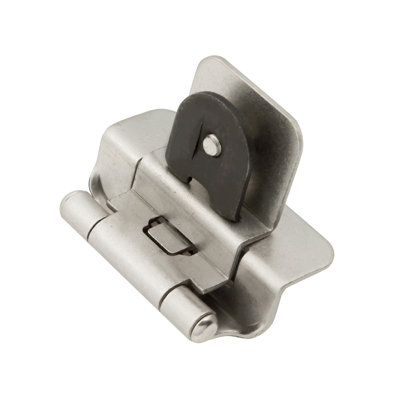 Double Demountable Hinge 1/4" overlay, 3/8" inset Face Frame Self-Close - Satin Nickel - Cabinet Door Hinges (Set of 20)