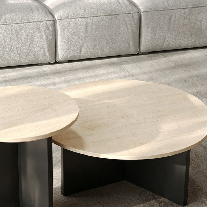 Engelhardt, Blanc cassé / noir, H 14,96 po x l 31,49 po x P 31,49 po