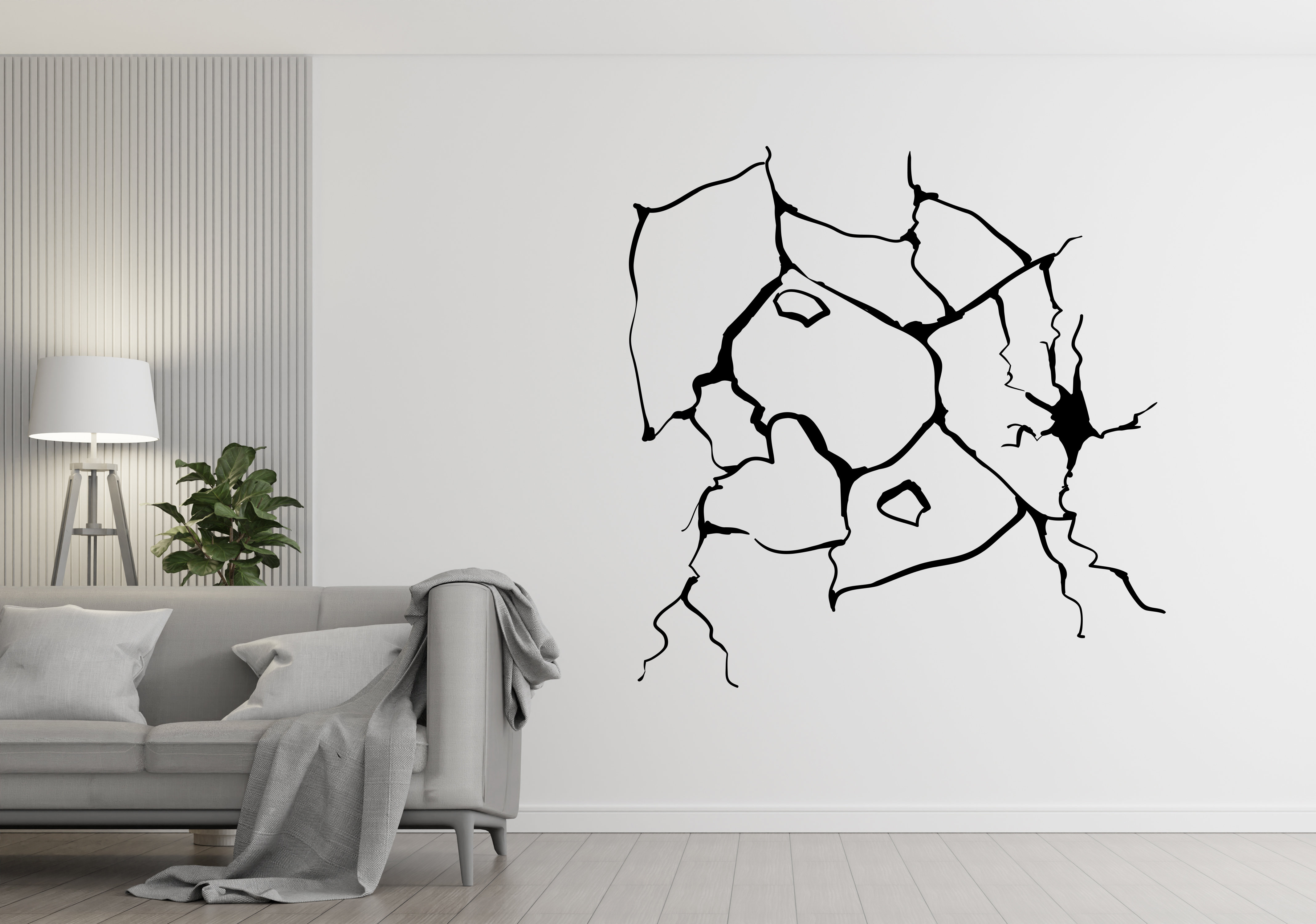 Ivy Bronx Crack Wall Wall Decal, Cracked Wall Sticker, Cracked Broken ...