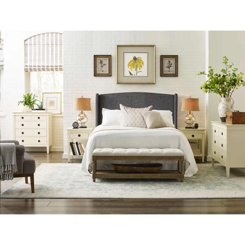 Finch Elmhurst Upholstered Wing Bed Frame, King