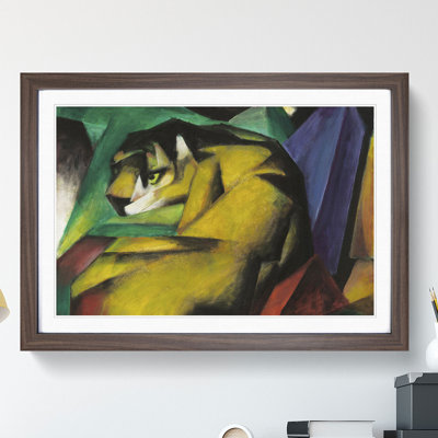 The Tiger by Franz Marc - Framed Print