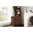 Giovanni Tall Corner End Table with Drawers & Open Shelves