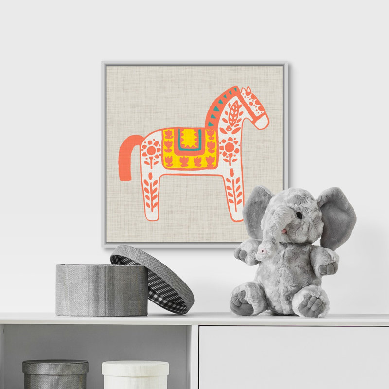 Art sur toile burro i Silberman, H 16 po x l 16 po x P 1,75 po, Cadre flottant blanc