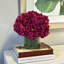 Faux Peony Arrangement in a Glass Vase-714086740
