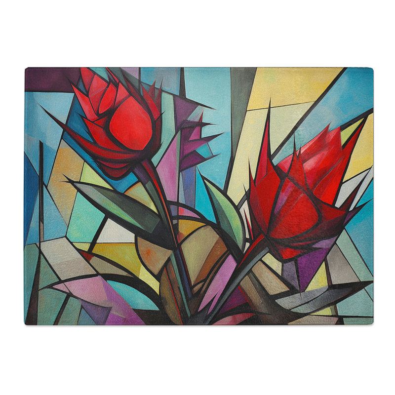 Thistle Constructivism No.3  Glass Chopping Board