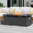 21" H X 51" W Metal Propane Outdoor Fire Pit Table With Lid, Glass Wind Guard, 50,000 BTU Propane Fire Pit Table-52442680