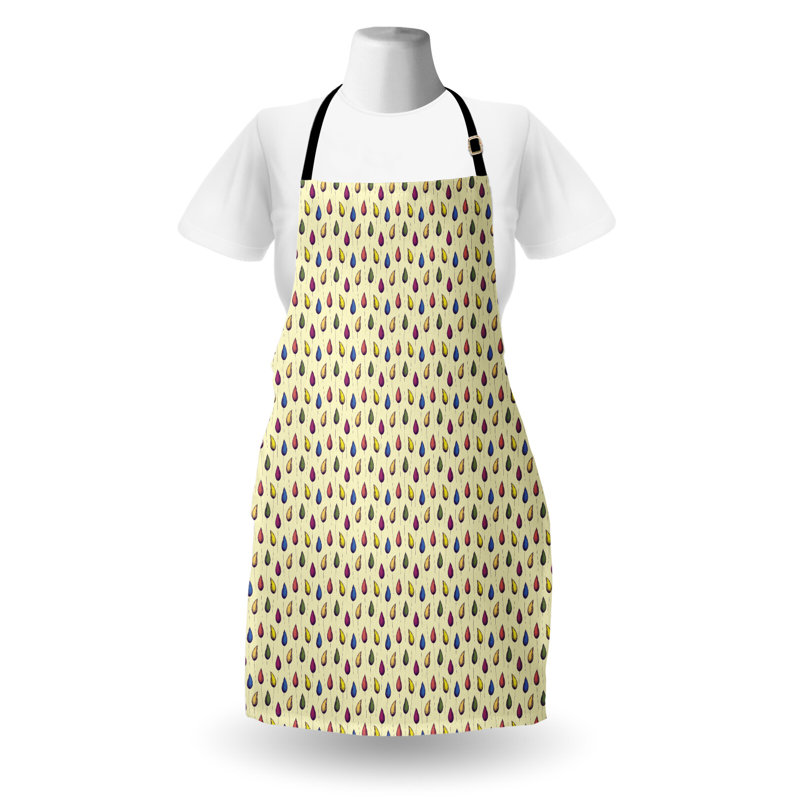 Tablier floral Dakota Fields unisexe boutons floraux et tiges fines taille adulte jaune pâle