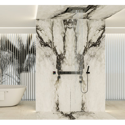 Ensemble de système de douche thermostatique 5 voies