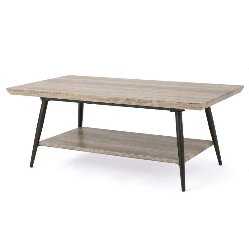 Table basse chic avec plateau de rangement gris élégant