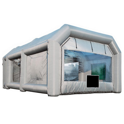 Cabine de peinture gonflable 23 x 13 x 8,5 pi avec système de filtre à air, tente de garage portative pour les voitures, peinture de cabine de peinture gonflable améliorée
