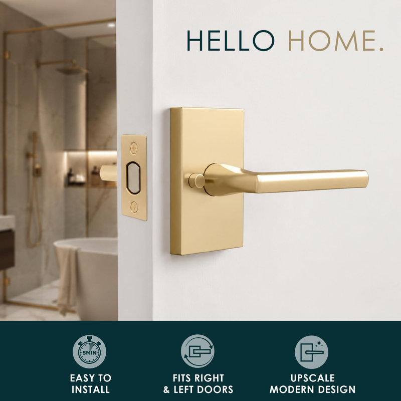 Poignée Mega Poignées Glamour, Satin Brass, Privacy (Bed & Bath)
