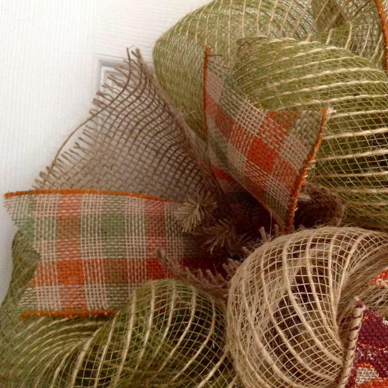 Couronne en toile de jute Happy Harvest