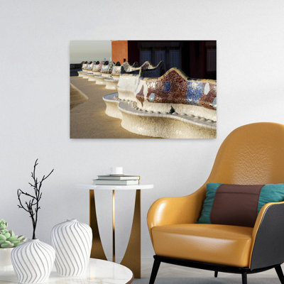 «Serpentine Seating Bench», parc Guell, art mural de Barcelone, Catalogne, Espagne
