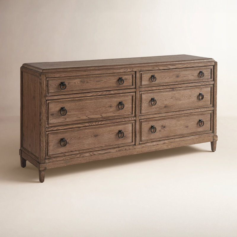 Hayes 6 Drawer Dresser, Brown