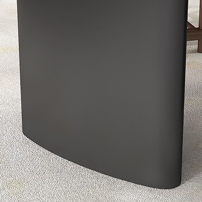 Modern Ergonomic Curved Solid Wood Computer Desk, 29.5" H x 63" W x 31.5" D