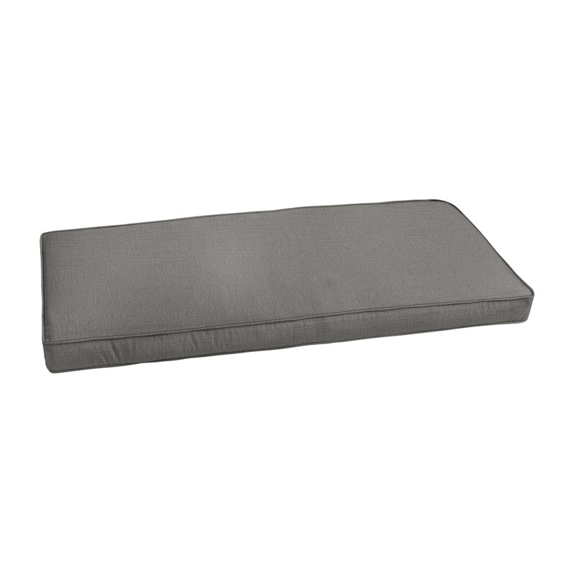 48 in x 17 in x 2 in Bench Cushion - Corded, 48 in W x 17 in D x 2 in H, Rave Graphite