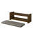 47" Accent Bench with Lower Shelf Shoe Rack, Padded Seating Bench for Living Room, Modern Compact Bed End Bench with Storage for Bedroom Seating, Removable Cushion,  47"W-Granite