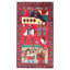 Tapis rouge Teimani 3 pi 7 po x 6 pi 6 po