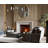 Beveled Curved Cast Stone Fireplace Surround with Beveled Hearth-103565017-103565012