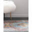 Tapis contemporain à motif de vagues multicolores-334489066