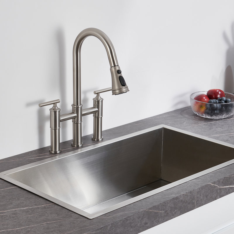 Clihome Kitchen Faucet, Brushed Nickel