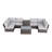 Khaleeqa Fully Assembled 4 - Person Seating Group with Cushions