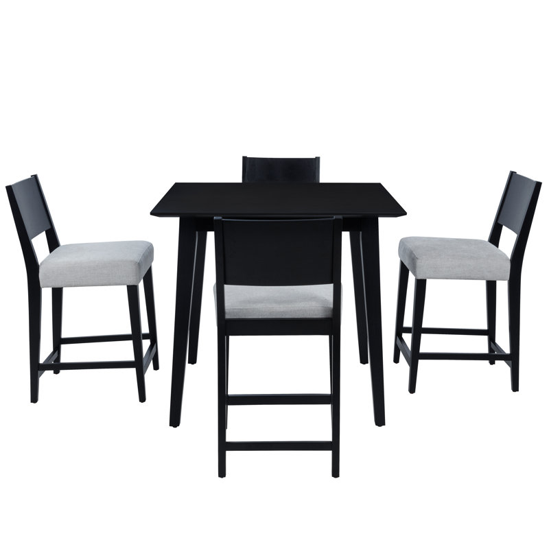 Alistair 5Pc Black Counter Dining Set