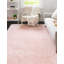 Tapis à poil long en polyester rose tissé à la machine Burge-1864660591