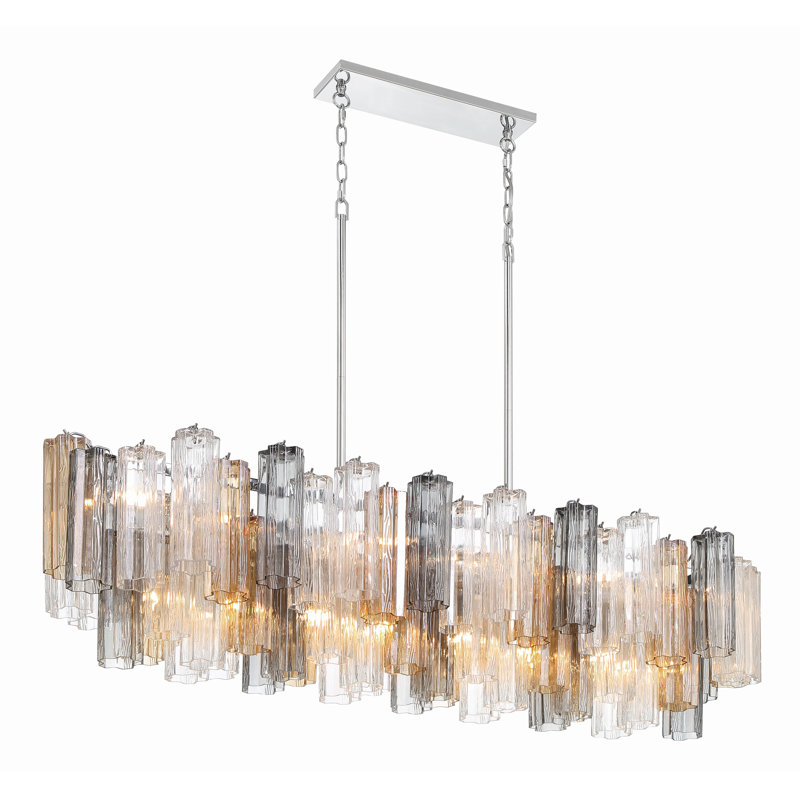 Quinzio Dimmable Chandelier, Polished Chrome
