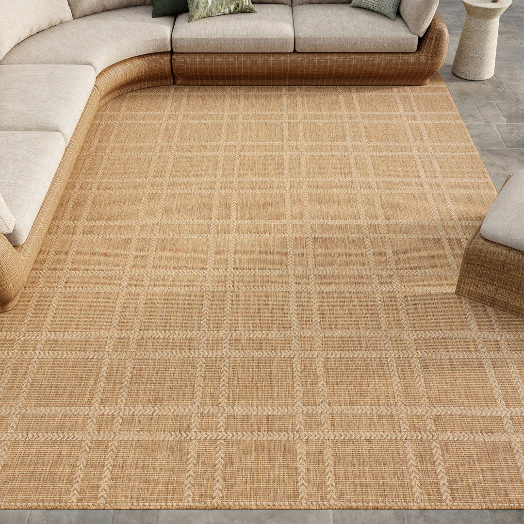 Akyla Plaid Indoor / Outdoor Area Rug