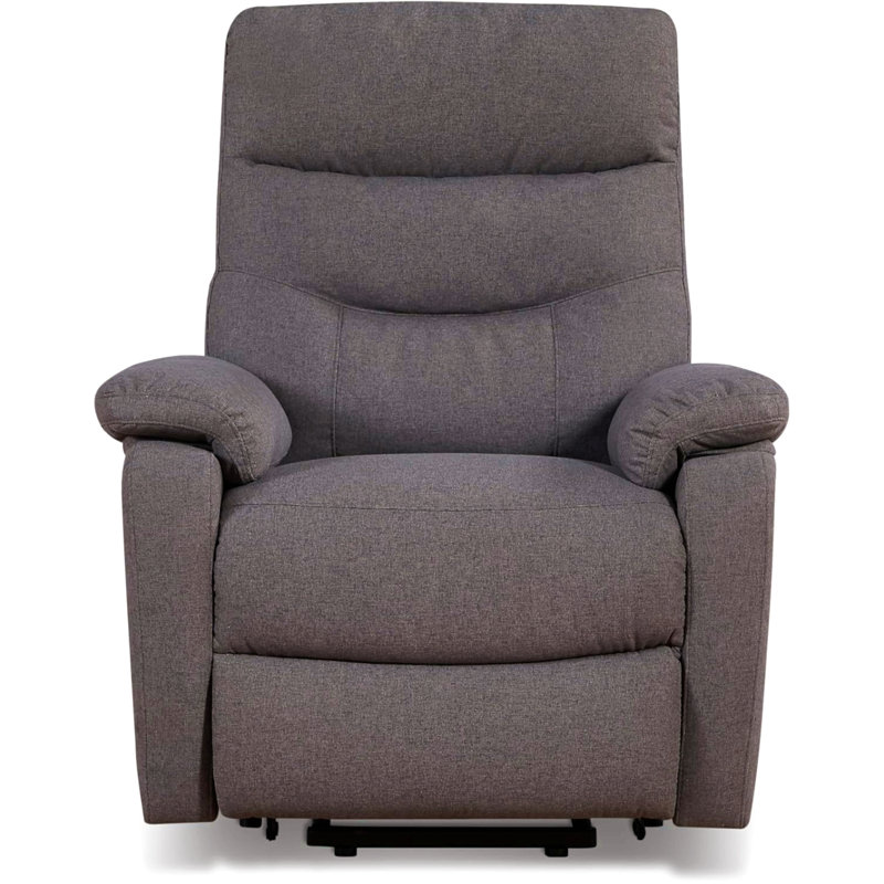 Contemporary Lift Chair Recliner With Grey Fabric Upholstery