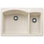 Diamond Silgranit 33" L x 22" W Double Basin Drop-In/Undermount Sink-128222276