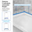 Base de douche en alcôve PP 48 po x 32 po blanc brillant avec bonde droite Streamline Streamline