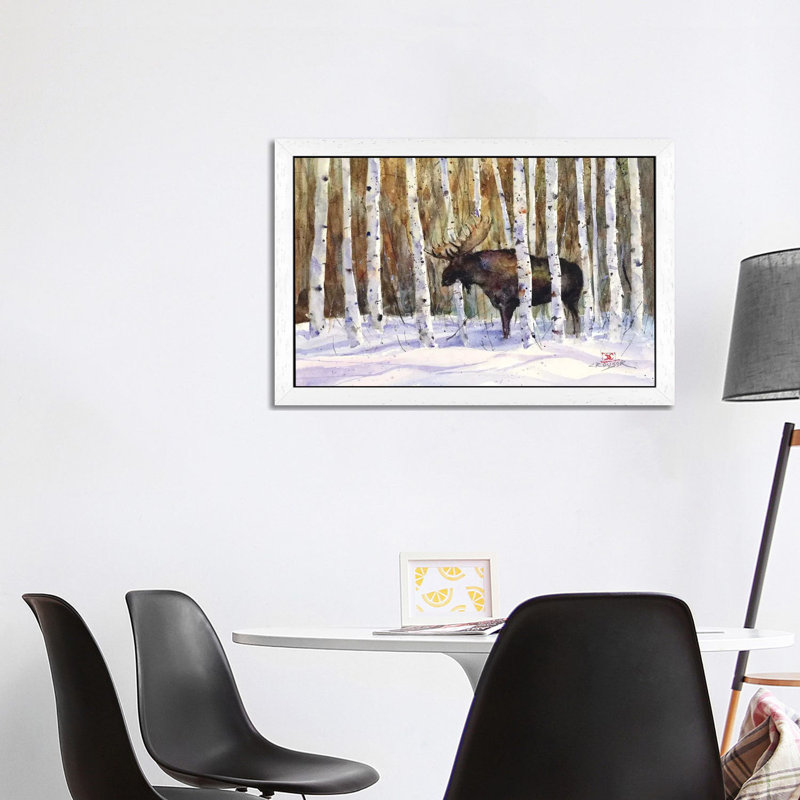 A Moment's Rest by Dean Crouser - Floater Frame Painting on Canvas, 101.6 cm H x 66.04 cm W, White