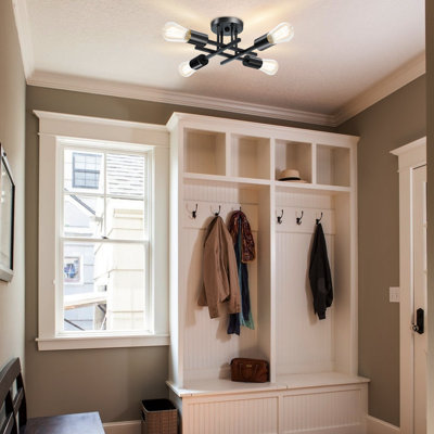 Hannah-Jayne 14.17'' Sputnik Modern Linear Flush Mount