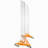 Z Rack, Industrial Grade Z Base Garment Rack, Height Adjustable Rolling Z Garment Rack, Sturdy Steel Z Base Clothing Rack W/Lockable Casters, For Home Clothing Store Display Orange (3 Sets)-129207186
