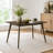 5-Piece Mid-Century Modern Counter Height Dining Set, 60"W Rectangular Table with 4 Chairs