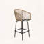 Wicker Bar Stool with Armrests (Set of 4)