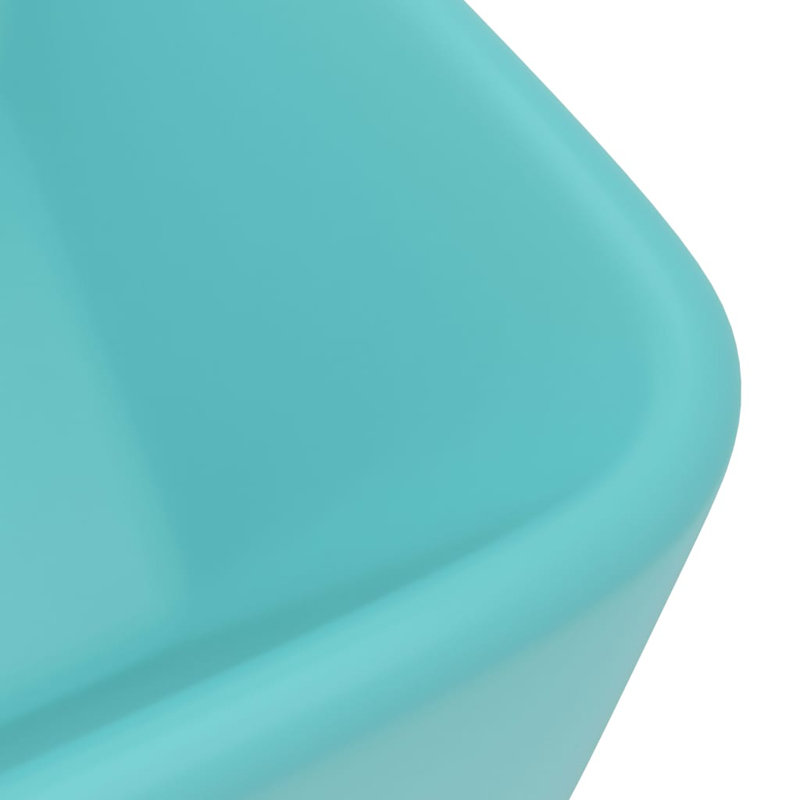 Belfry Bathroom Basque 161mm L x 300mm W Ceramic Rectangular Countertop Basin Sink, Light Green