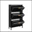 Armoire à chaussures avec 3 tiroirs rabattables-1577476943