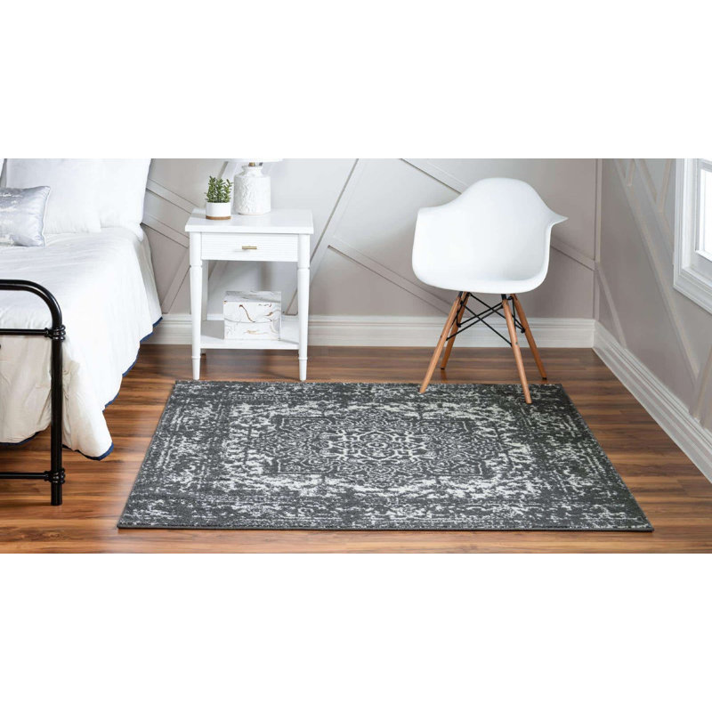 Tapis Traditional Endesha couleur pierre, Carré 4 pi
