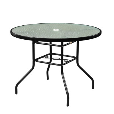 Round Glass Outdoor Yes , 40 " W 40 " D