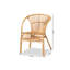 Chaise avec accoudoirs en rotin Curits en brun