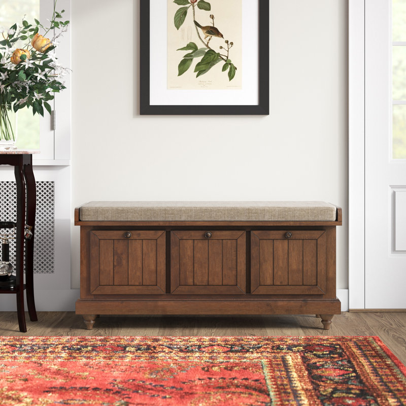 Banc de rangement Oakham, Brun antique