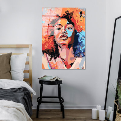 Superbe peinture murale en verre trempé 27,6 po x 39,4 po | 100% verre trempé, épaisseur: 0,16 pouce | Décoration élégante pour le salon ou le bureau, durable et facile à nettoyer, idée de cadeau parfaite