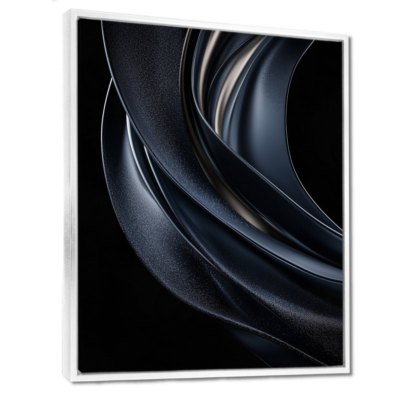 Bedford - Abstract Wall Art, H 40 po x l 30 po, Impression encadrée flottante, Blanc