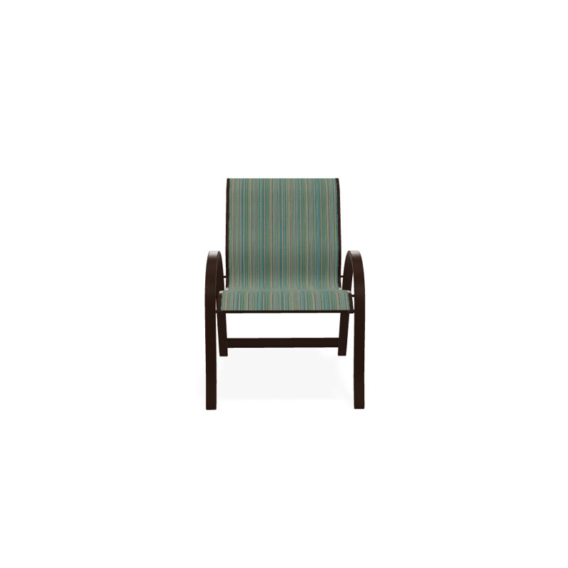 Aruba Stacking Patio Dining Armchair, Kona