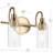 12.5" 2-Light Vanity Light with Clear Glass-108201988