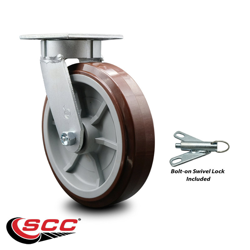 Kingpinless Poly on Polyolefin Swivel Caster